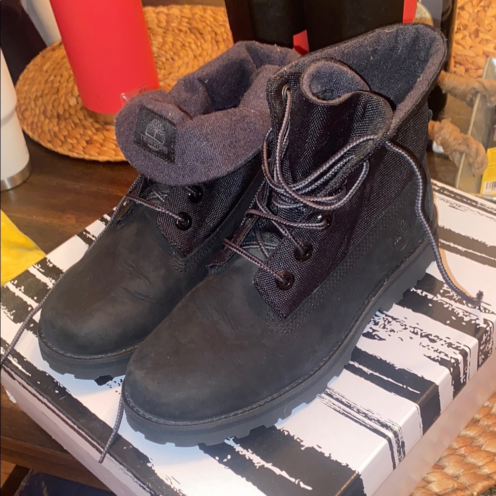 Timberland Black Youth 5.5/ Ladies Boots